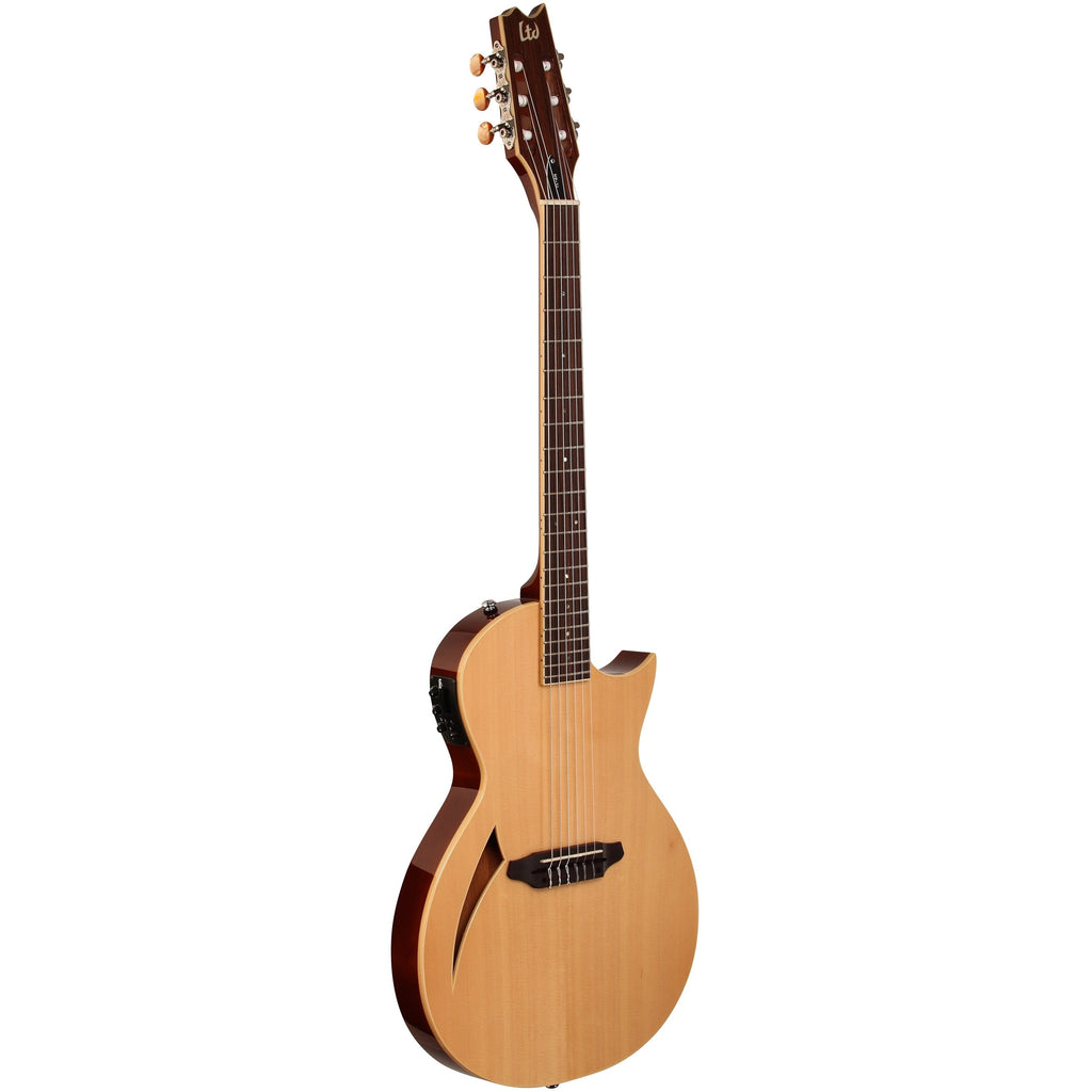 ESP LTD TL-6N Thinline-6 Nylon Classical Acoustic-Electric Guitar, Natural