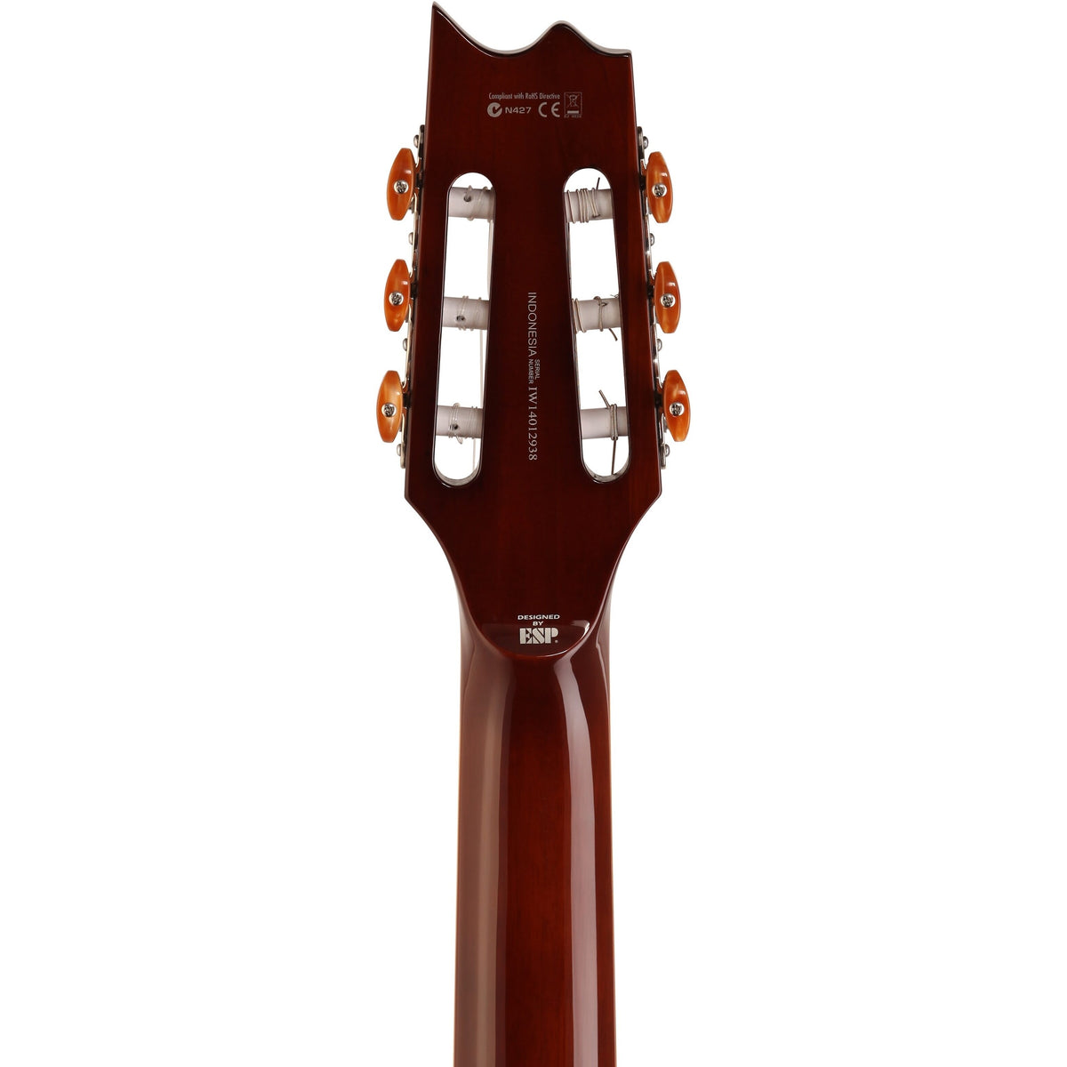 ESP LTD TL-6N Thinline-6 Nylon Classical Acoustic-Electric Guitar, Natural