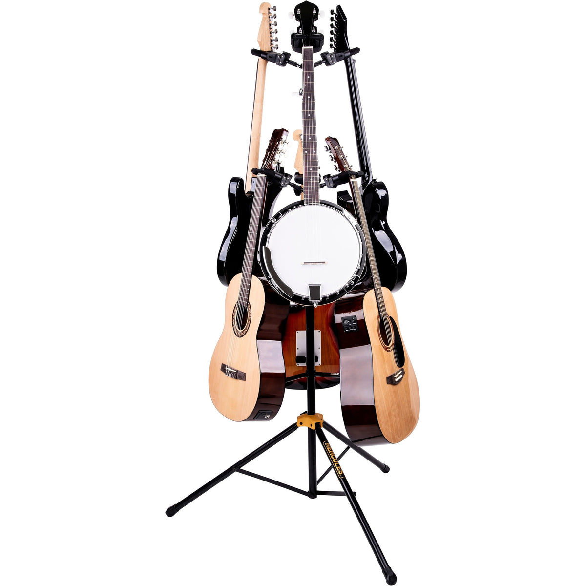 Hercules Stands GS526B Plus Auto Grip 6-Space Guitar Stand