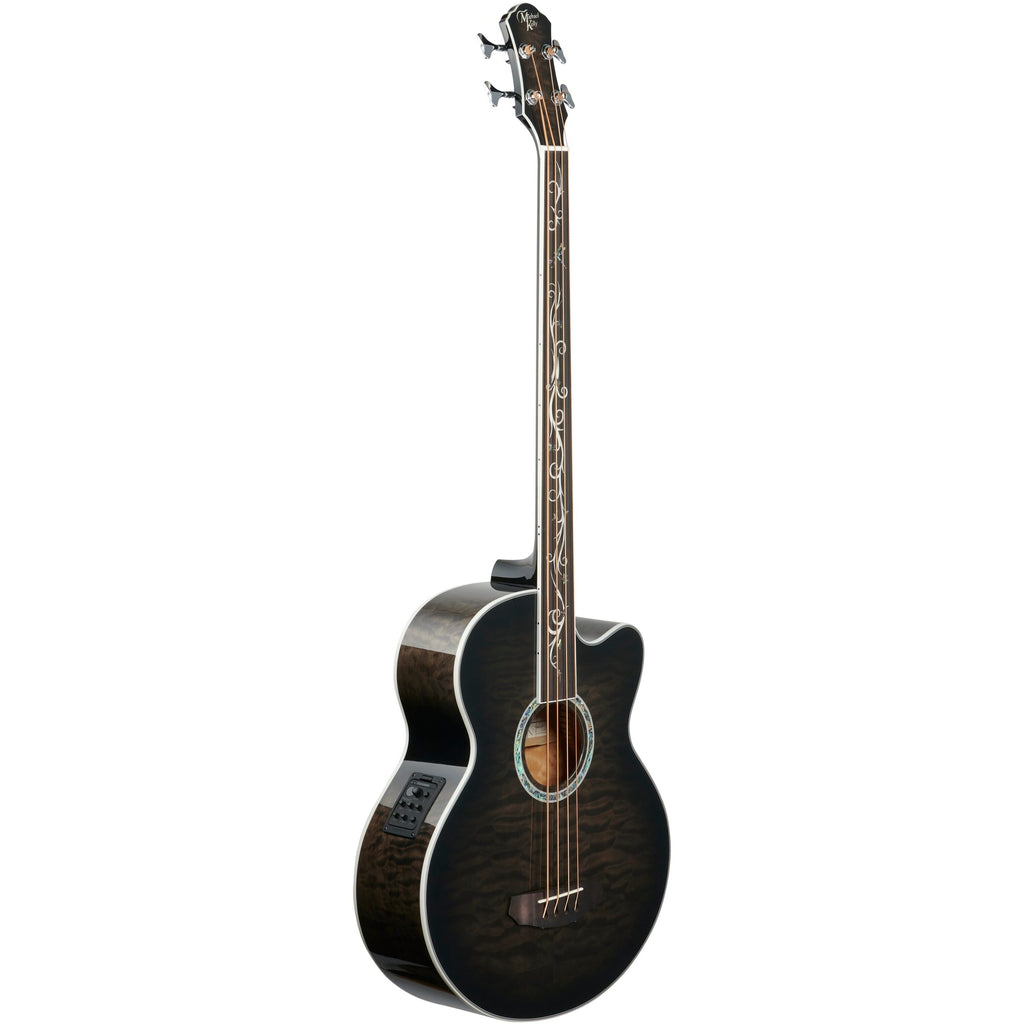 Michael Kelly Dragonfly 4 Fretless Acoustic-Electric Bass Guitar, Smoke Burst