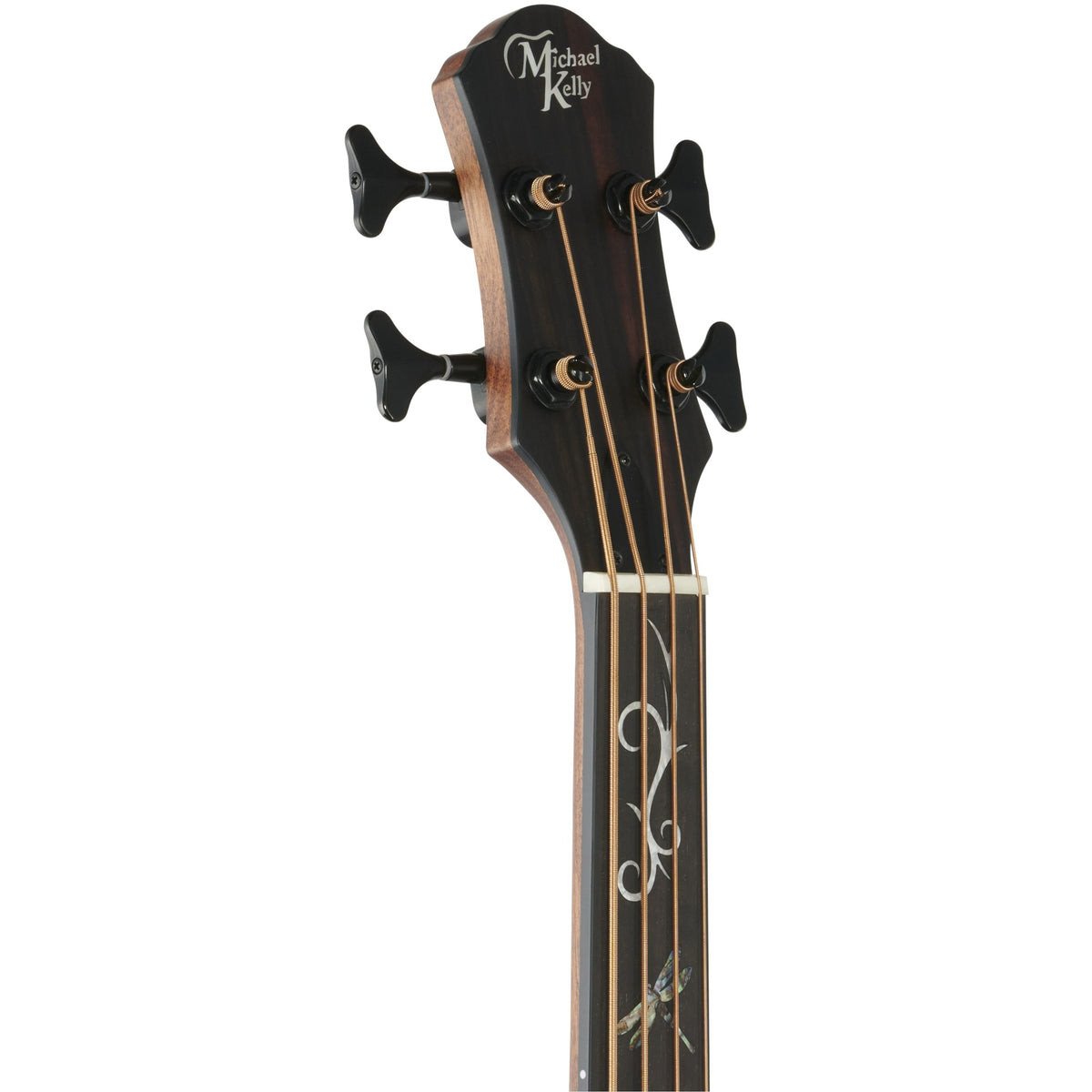 Michael Kelly Dragonfly 4 Port Fretless Acoustic-Electric Bass Guitar, Java