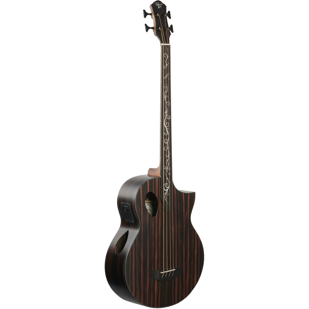Michael Kelly Dragonfly 4 Port Fretless Acoustic-Electric Bass Guitar, Java