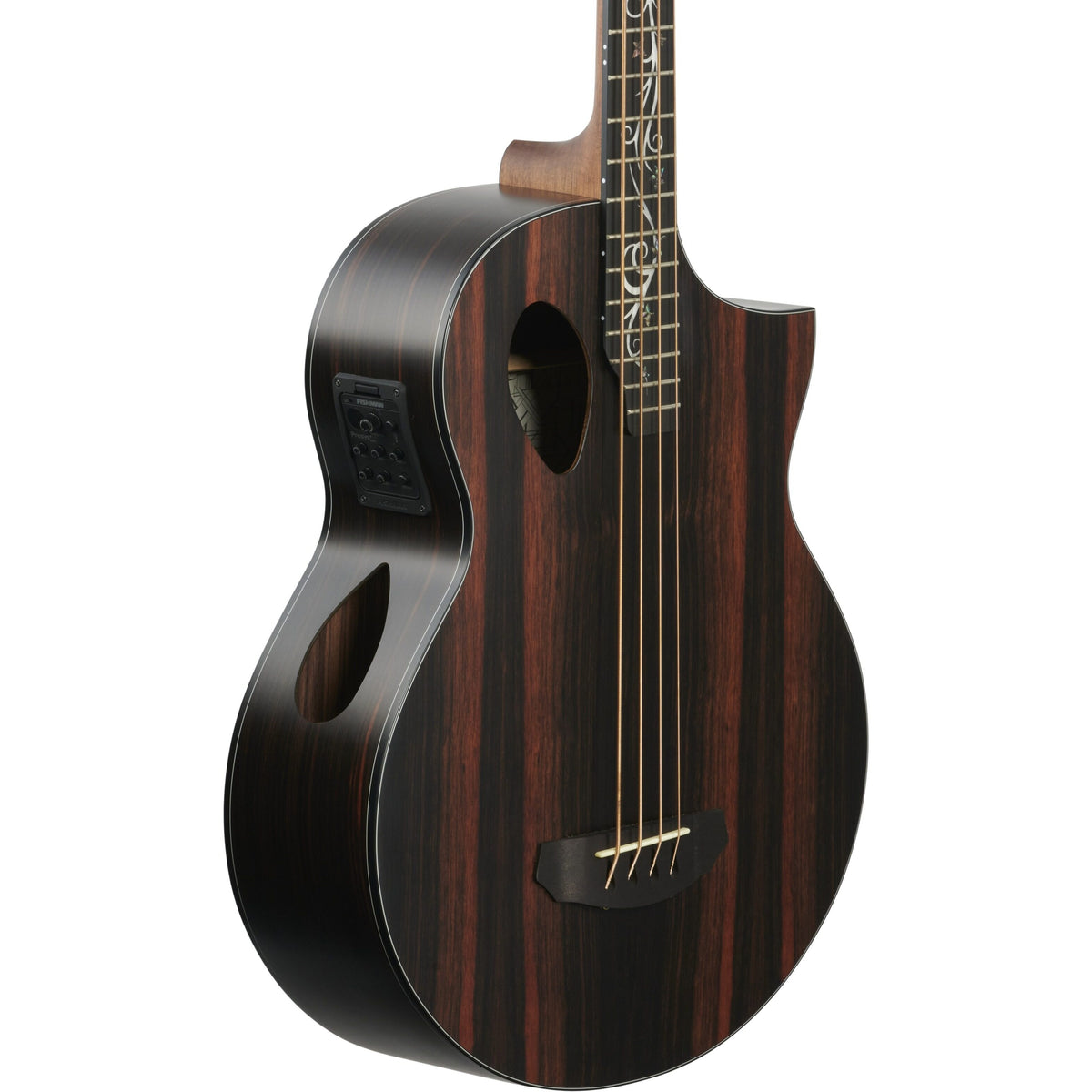 Michael Kelly Dragonfly 4 Port Acoustic-Electric Bass Guitar, Java
