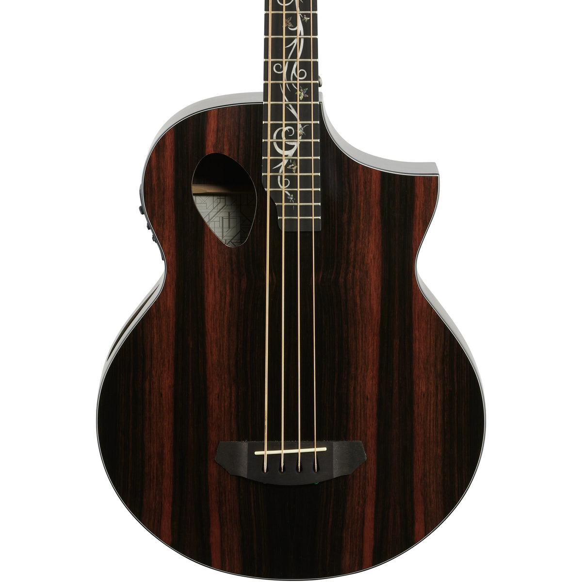Michael Kelly Dragonfly 4 Port Acoustic-Electric Bass Guitar, Java