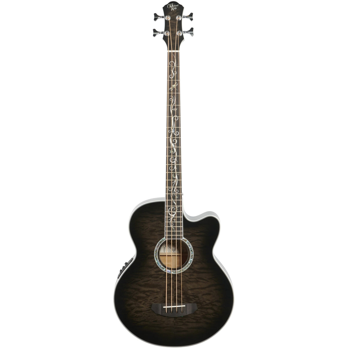Michael Kelly Dragonfly 4 Acoustic-Electric Bass Guitar, Smoke Burst