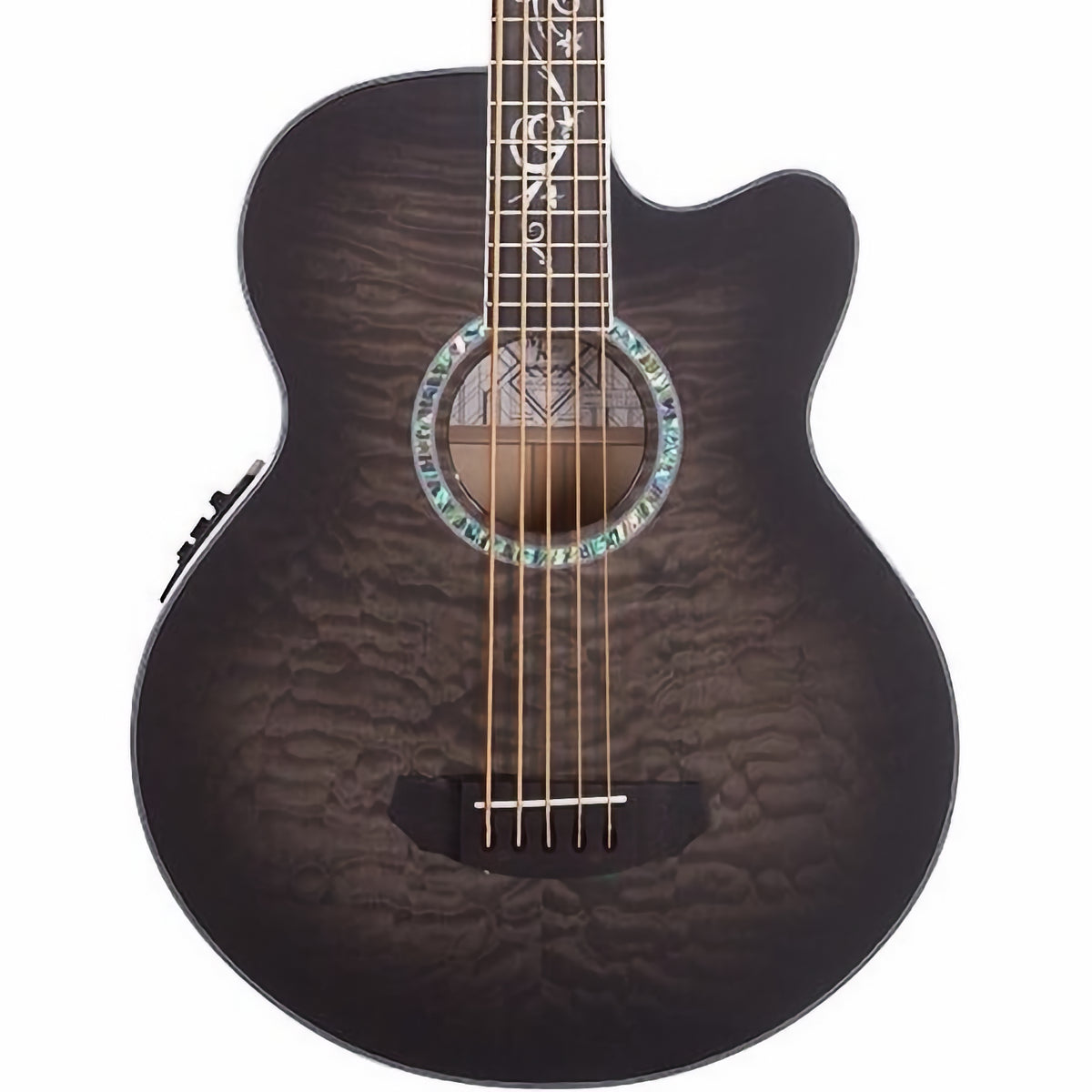 Michael Kelly Dragonfly 5-String Acoustic-Electric Bass Guitar, Smoke Burst