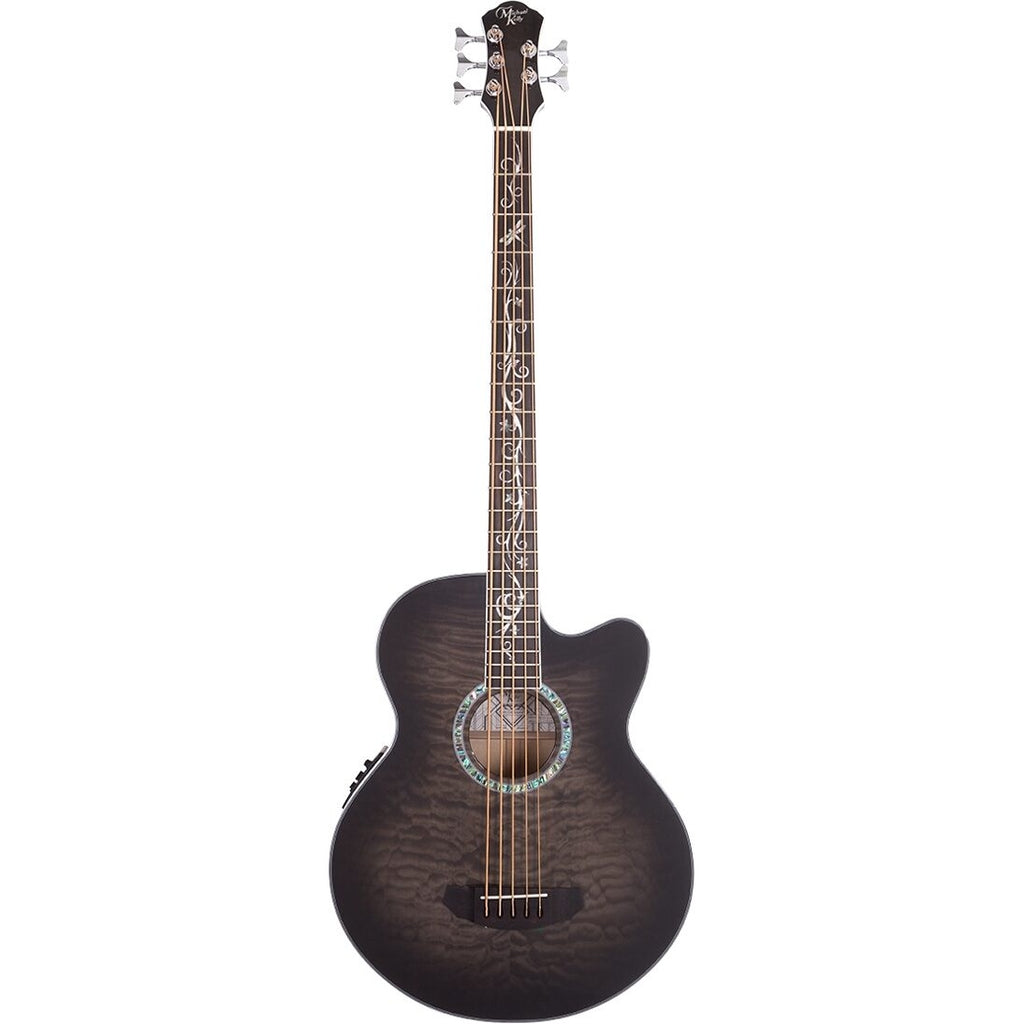 Michael Kelly Dragonfly 5-String Acoustic-Electric Bass Guitar, Smoke Burst