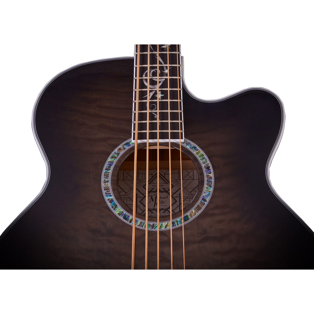 Michael Kelly Dragonfly 5-String Acoustic-Electric Bass Guitar, Smoke Burst
