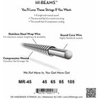 DR Strings MR-45 Hi-Beam Medium Electric Bass Strings, 45-105, Image 4