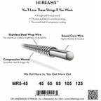 DR Strings MR5-45 Hi-Beam 5-String Medium Electric Bass Strings, 45-125, Image 4
