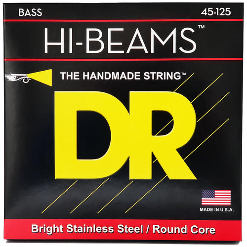DR Strings MR5-45 Hi-Beam 5-String Medium Electric Bass Strings, 45-125, Main
