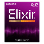 Elixir Nanoweb 80/20 Bronze Extra Light Acoustic Guitar Strings, 10-47
