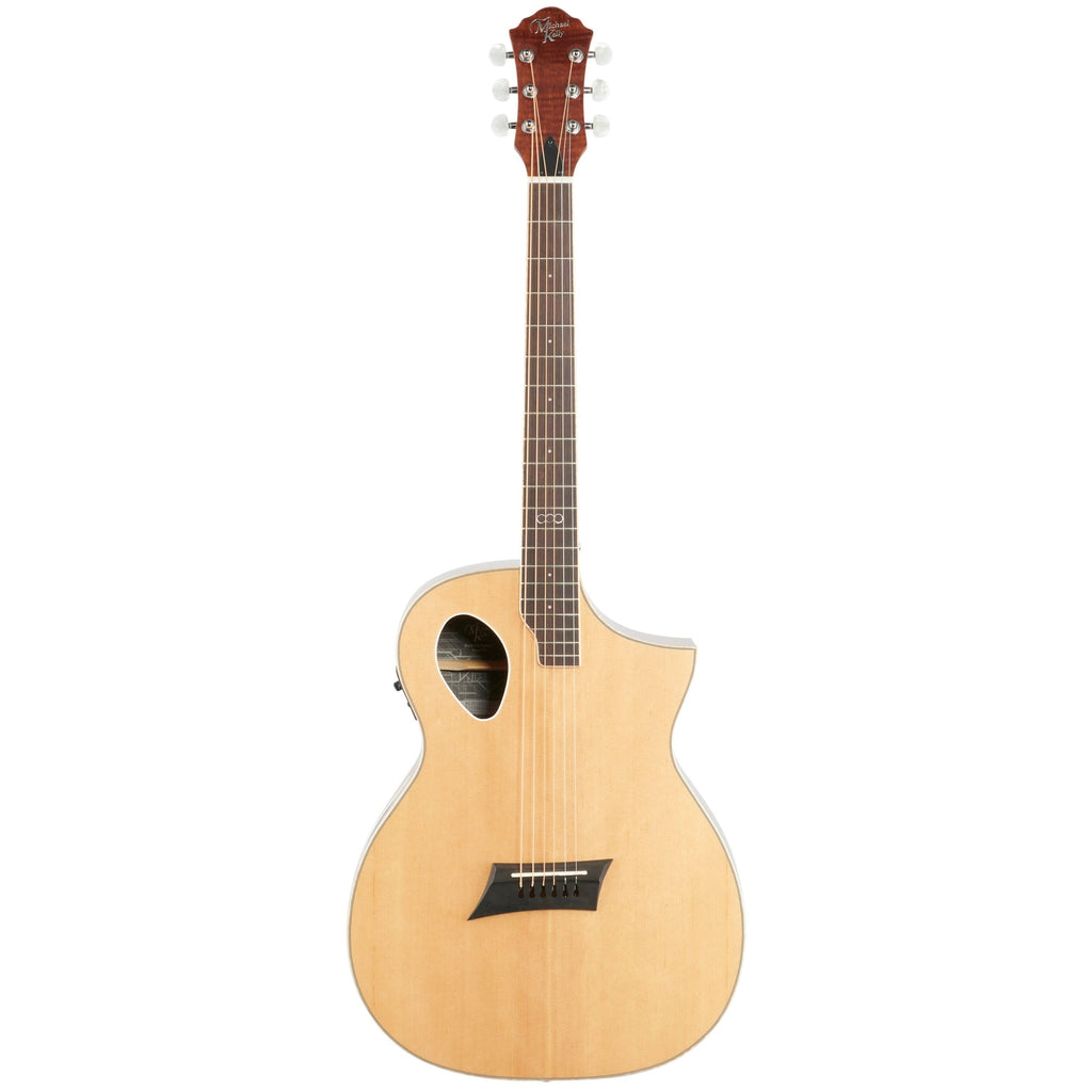 Michael Kelly Triad Port Acoustic-Electric Guitar, Natural, with Gig Bag