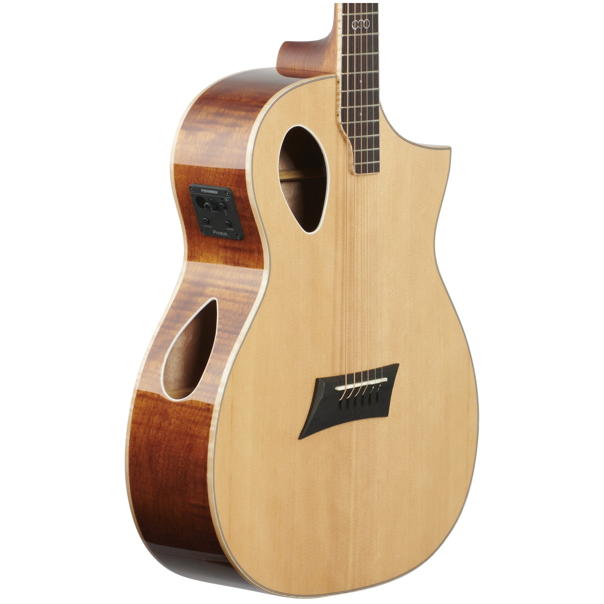 Michael Kelly Triad Port Acoustic-Electric Guitar, Natural, with Gig Bag