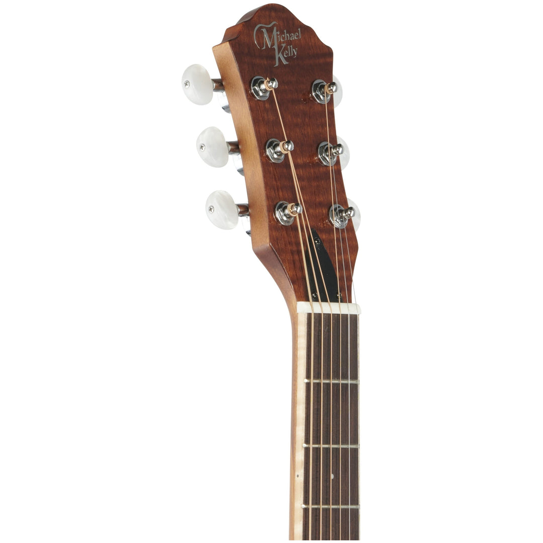 Michael Kelly Triad Port Acoustic-Electric Guitar, Natural, with Hard Case