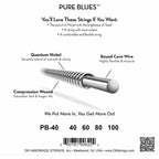 DR Strings PB-40 Pure Blues Light Electric Bass Strings, 40-100, Image 3