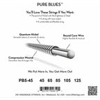 DR Strings PB5-45 Pure Blues 5-String Electric Bass Strings, 45-125, Image 3
