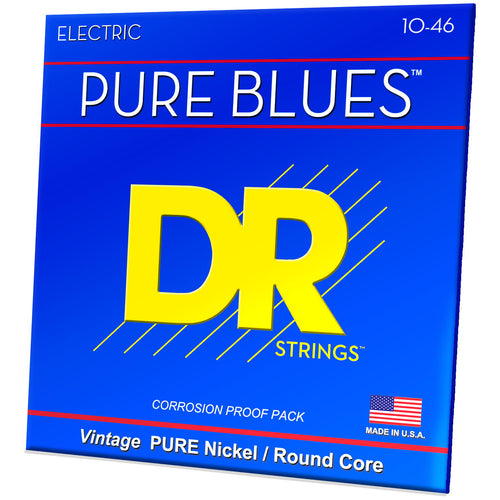 DR Strings PHR-10 Pure Blues Nickel Medium Electric Guitar Strings, 10-46, Image 2