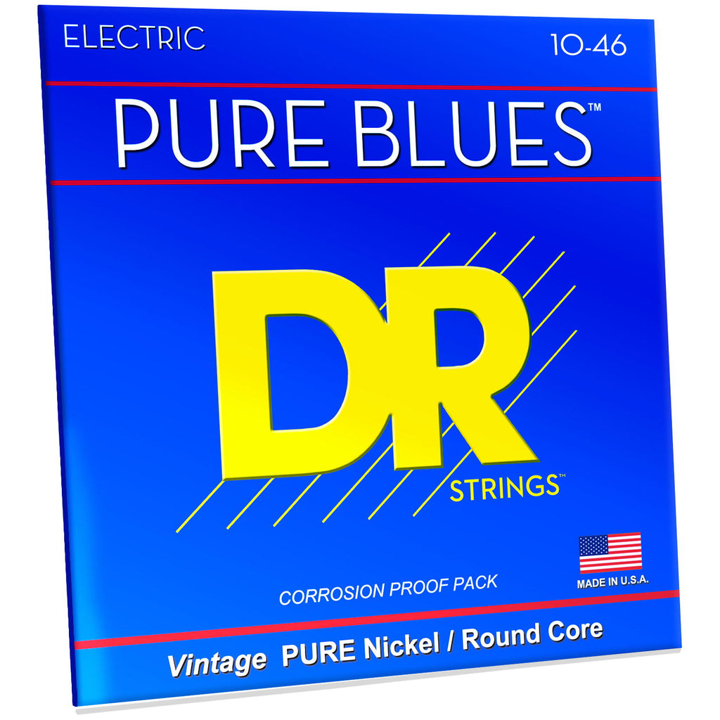 DR Strings PHR-10 Pure Blues Nickel Medium Electric Guitar Strings, 10-46, Image 3