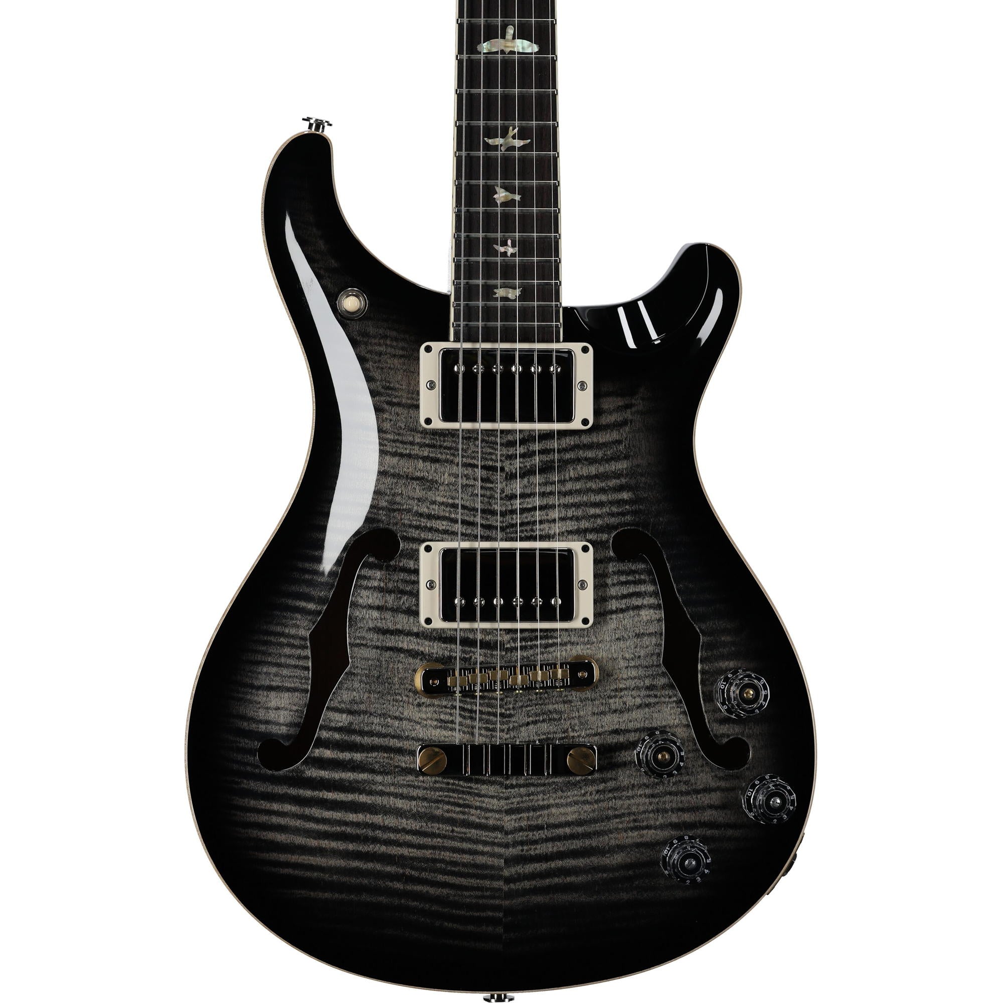 PRS Paul Reed Smith McCarty 594 Hollowbody II Electric Guitar, Charcoal Burst, 10 Top