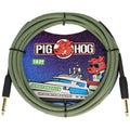 Pig Hog Instrument Cable, Straight-to-Straight, 10 Foot, Jamaican Green