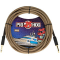 Pig Hog Vintage Series Instrument Cable, Straight-to-Straight, 20 Foot, Tuscan Brown