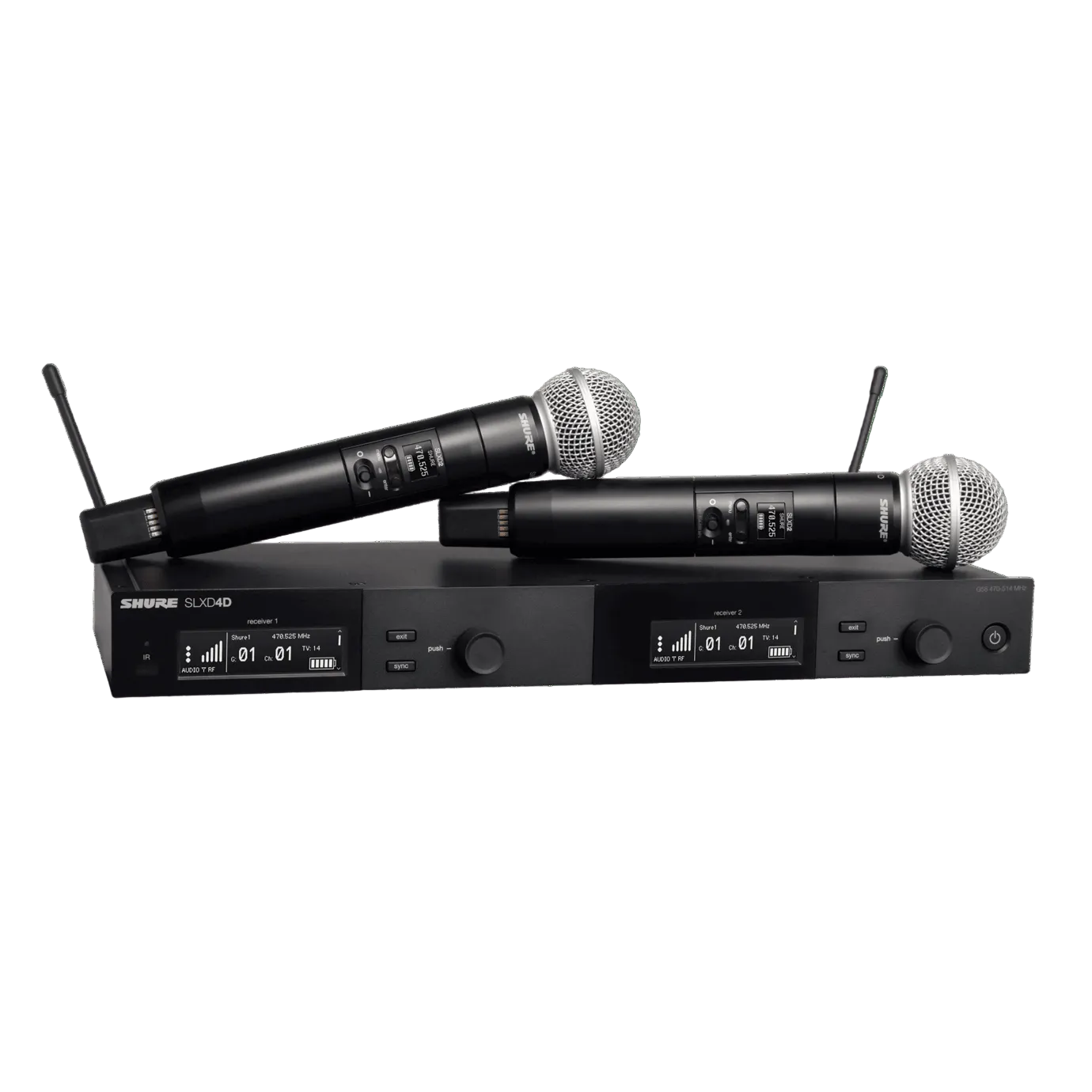 Shure SLXD24D/SM58 Dual Wireless System with 2 SLXD2/58 Handheld Transmitters