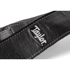 Taylor Suede Back Leather 2.5" Black Guitar Strap