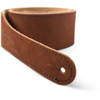 Taylor Gemstone Sanded Leather 2.5" Medium Brown Guitar Strap
