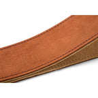 Taylor Gemstone Sanded Leather 2.5" Medium Brown Guitar Strap