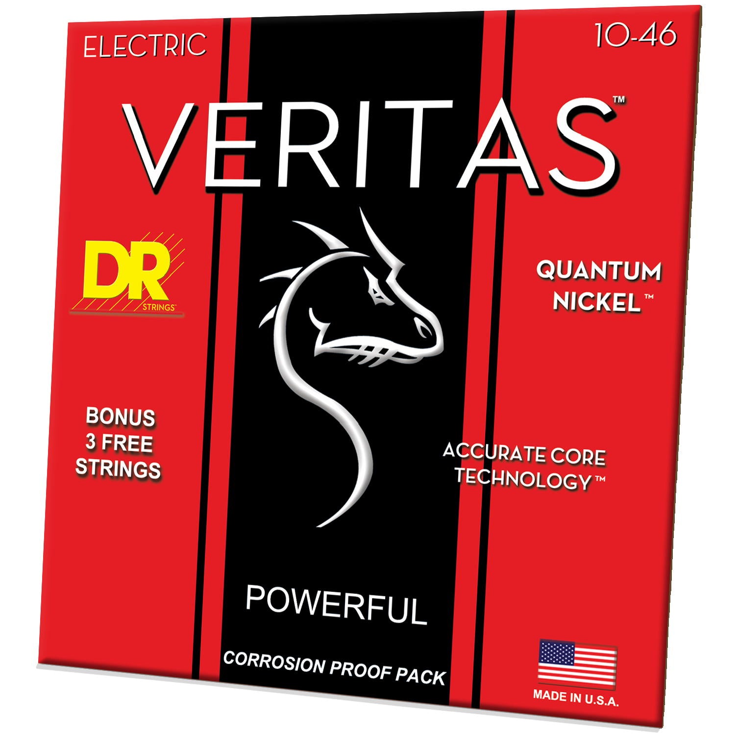 DR Strings VTE-10 Veritas Medium Electric Guitar Strings, 10-46, Image 3