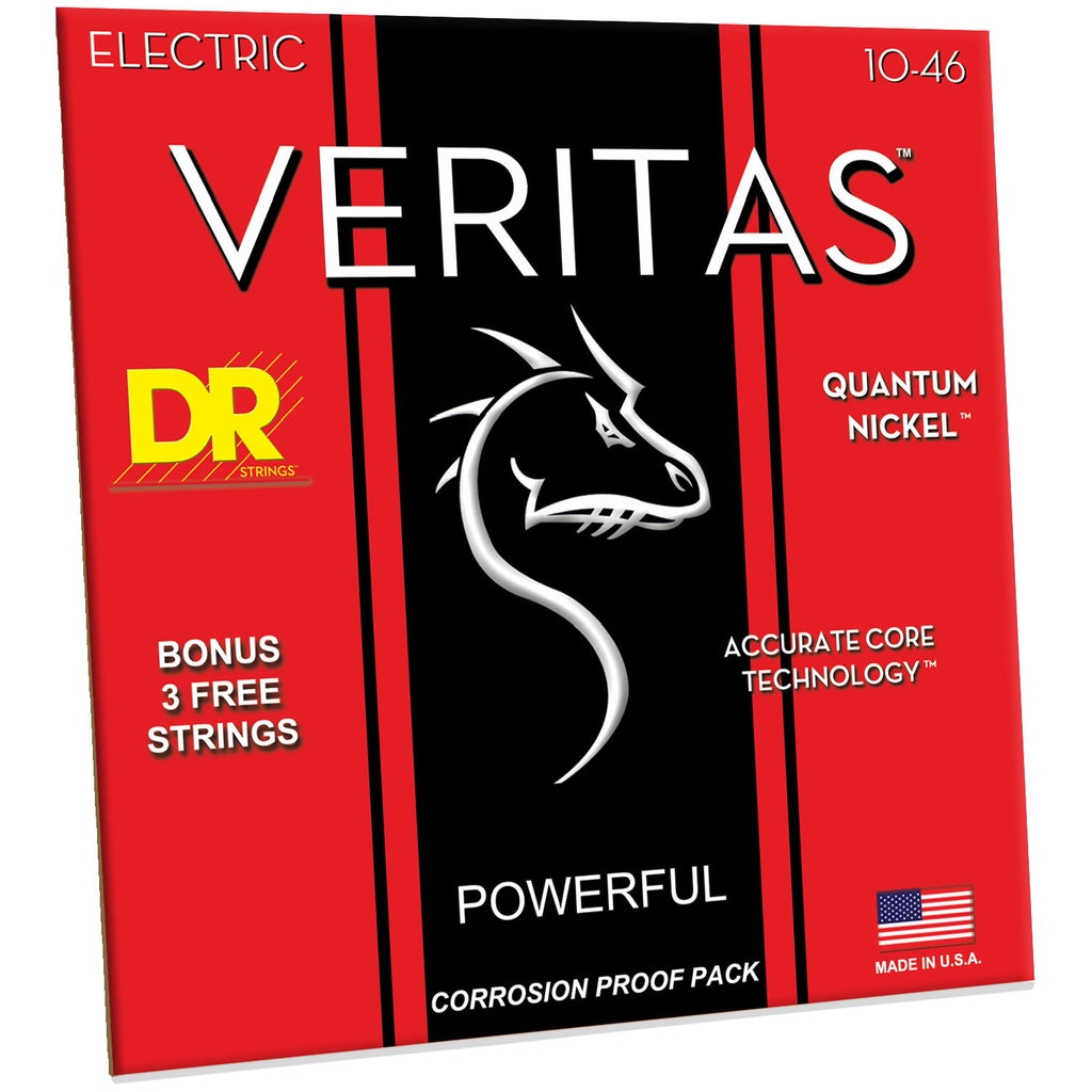 DR Strings VTE-10 Veritas Medium Electric Guitar Strings, 10-46, Image 4