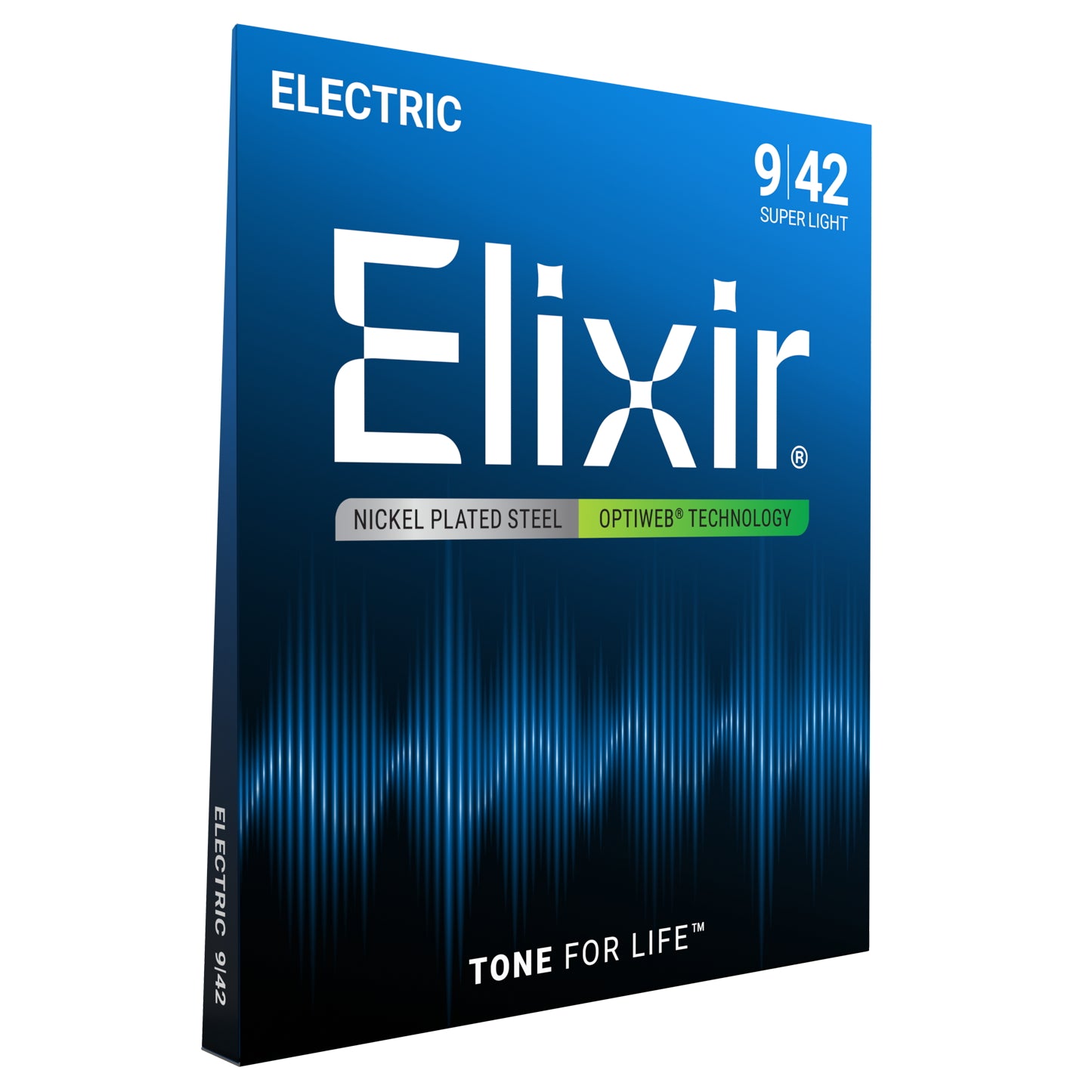 Elixir OptiWeb Nickel-Plated Steel Super Light Electric Guitar Strings, 09-42