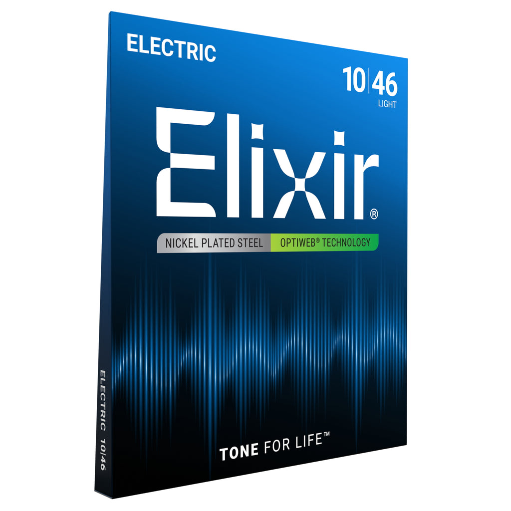 Elixir OptiWeb Nickel-Plated Steel Light Electric Guitar Strings, 10-46