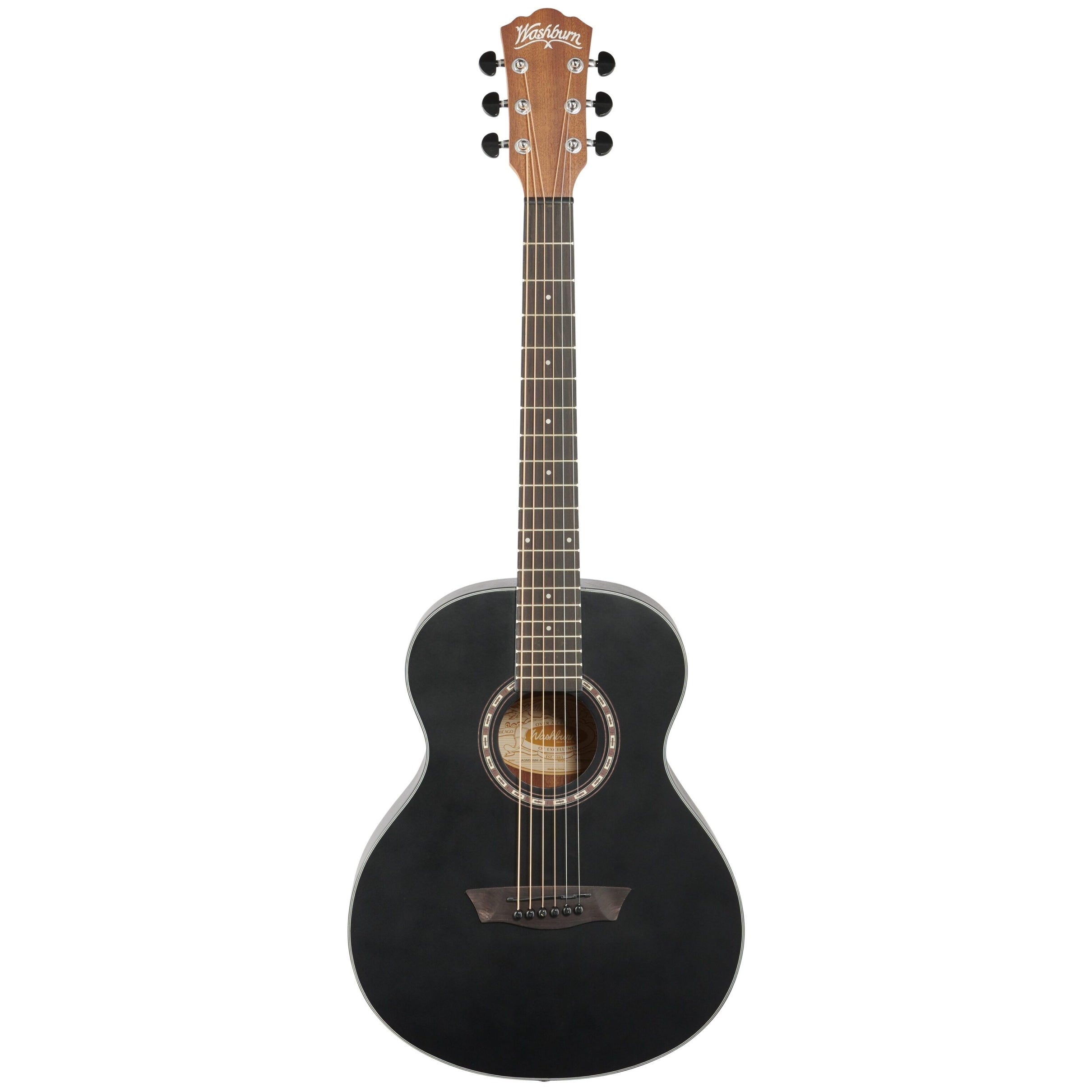 Washburn Apprentice G-Mini 5 Black Matte Acoustic Guitar - 2