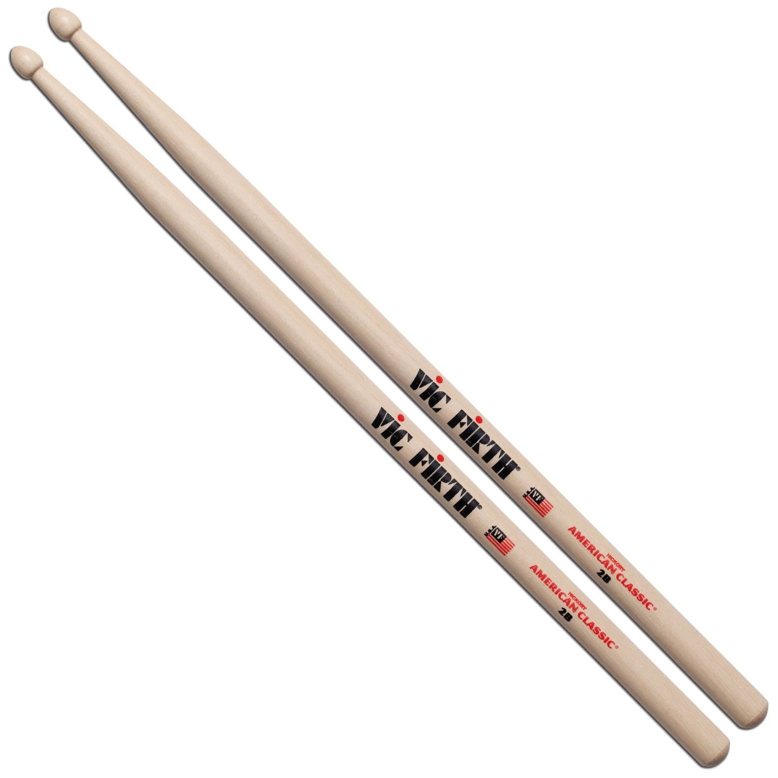 Vic Firth American Classic 2B Wood Tip Drum Sticks