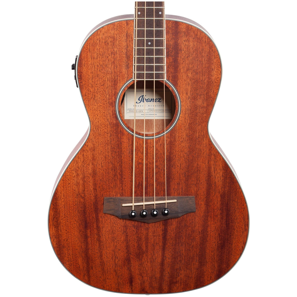 Ibanez PNB14E Performance Parlor Acoustic-Electric Bass Guitar, Open Pore Natural