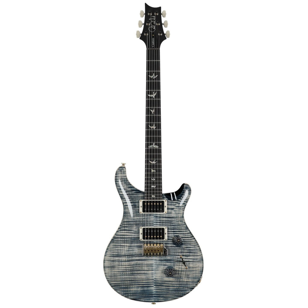 PRS Paul Reed Smith Custom 24 Electric Guitar, Faded Whale Blue, Pattern Thin, 10 Top