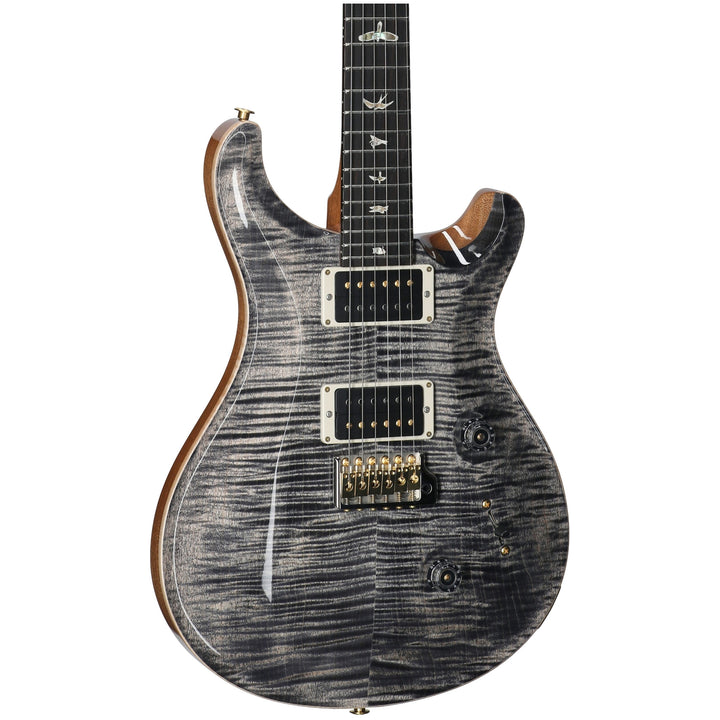PRS Paul Reed Smith Custom 24 Electric Guitar, Charcoal Burst, Pattern Thin, 10 Top