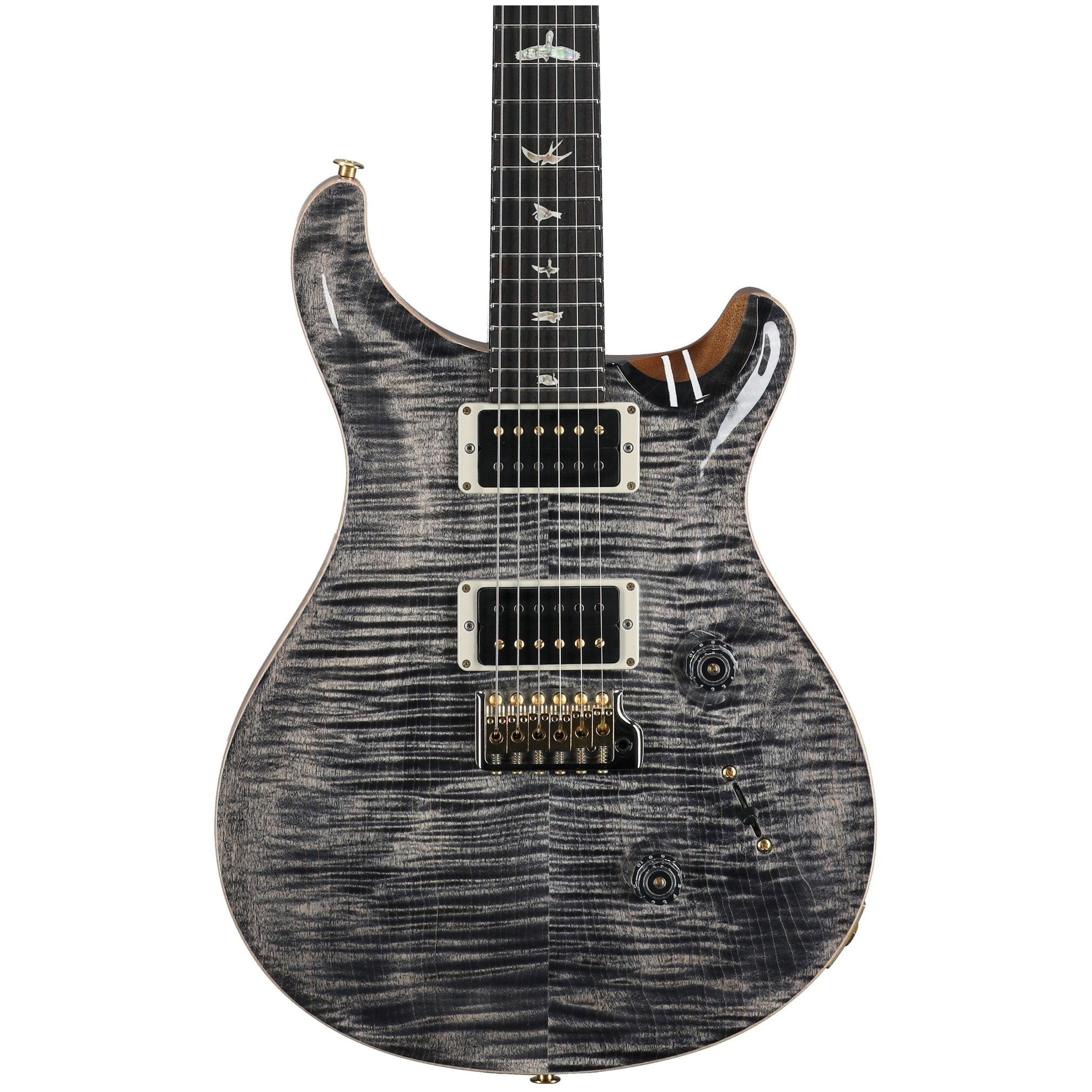 PRS Paul Reed Smith Custom 24 Electric Guitar, Charcoal Burst, Pattern Thin, 10 Top