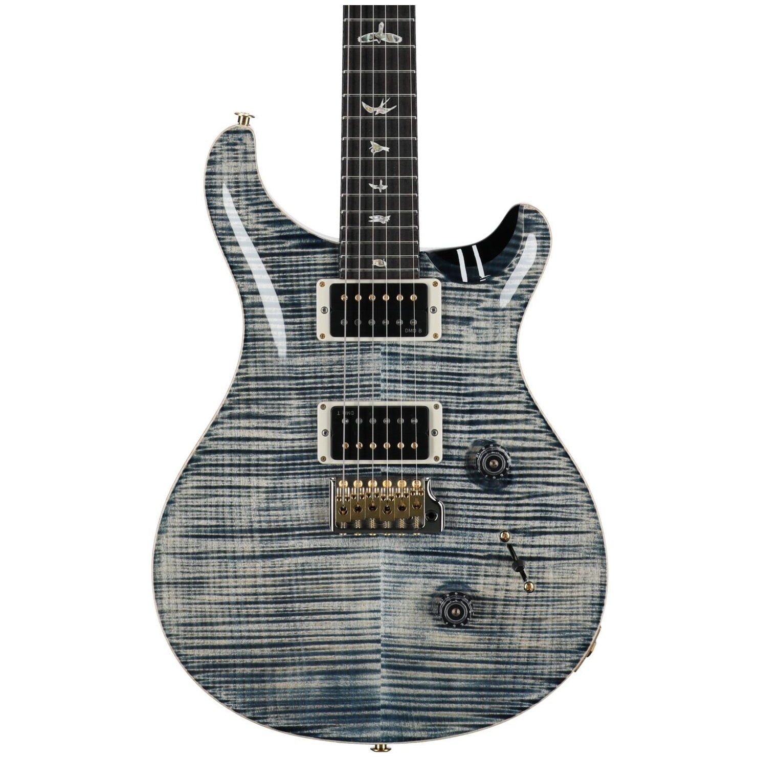 PRS Paul Reed Smith Custom 24 Electric Guitar, Faded Whale Blue, Pattern Thin, 10 Top
