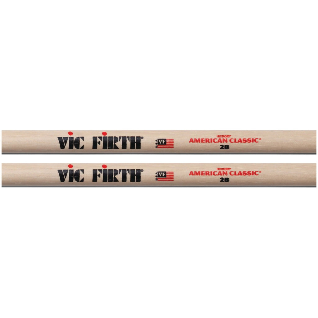 Vic Firth American Classic 2B Wood Tip Drum Sticks