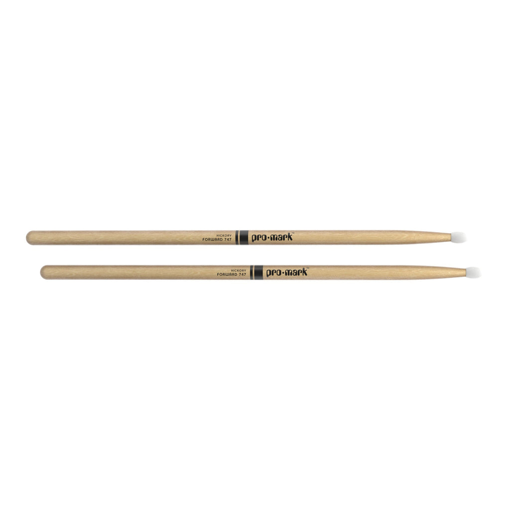 ProMark Classic Forward 747 Lacquered Hickory Nylon Tip Drum Sticks
