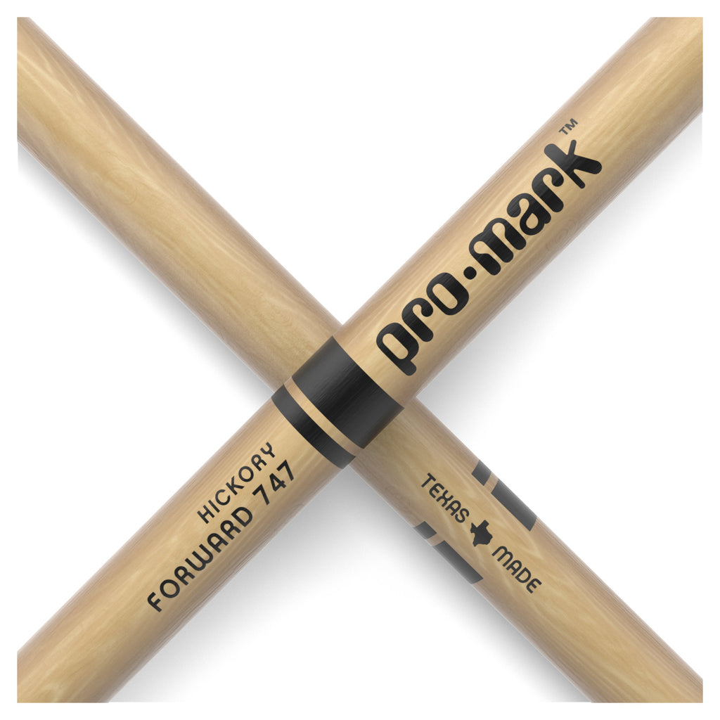 ProMark Classic Forward 747 Lacquered Hickory Nylon Tip Drum Sticks