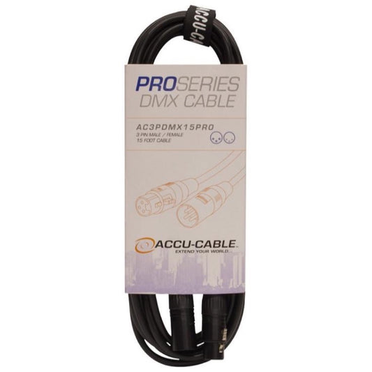 ADJ AC3PDMX PRO 3-Pin DMX Cable, 15 Foot