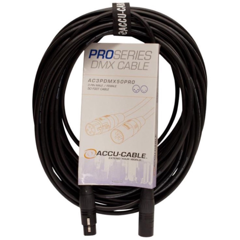 ADJ AC3PDMX PRO 3-Pin DMX Cable, 50 Foot