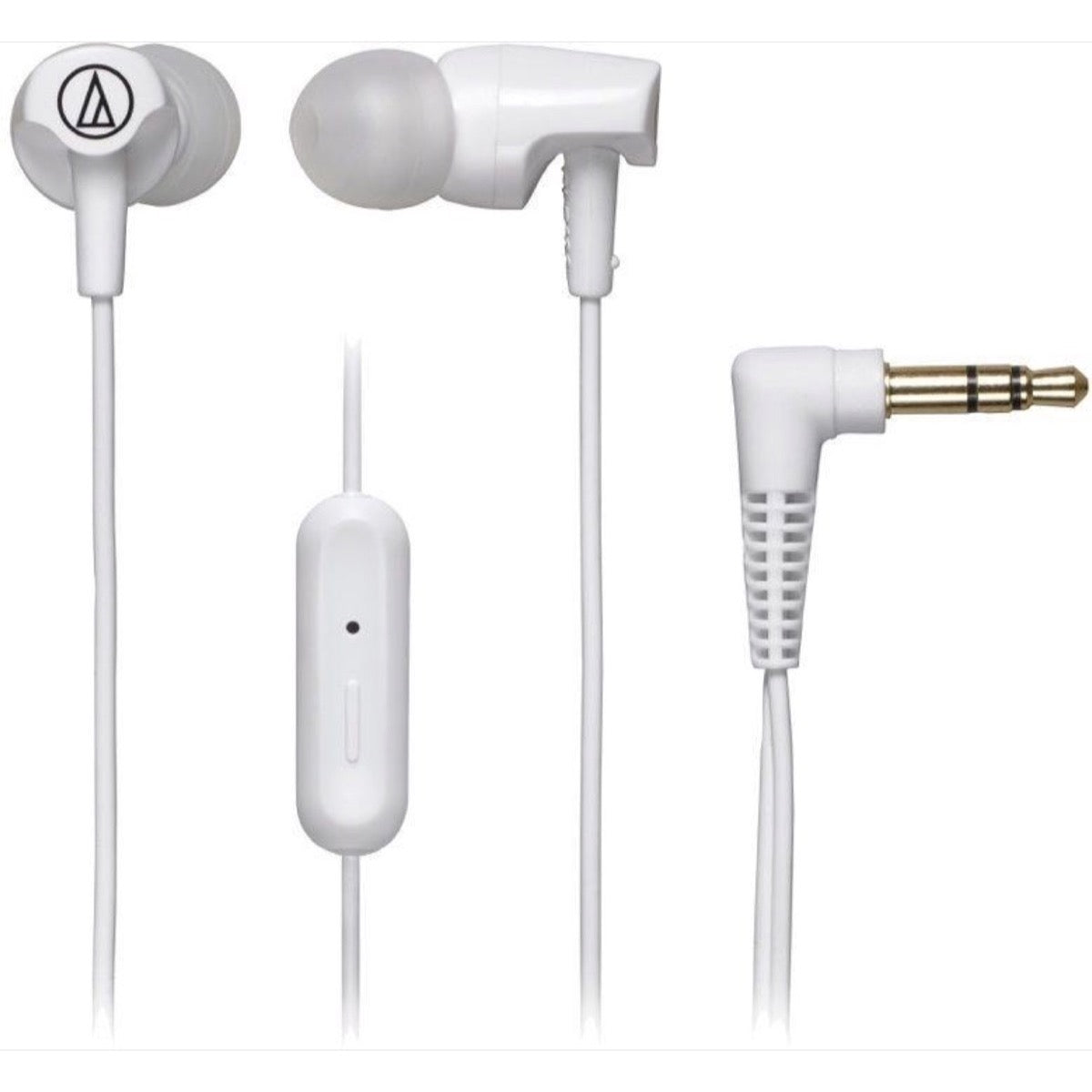 Audio-Technica ATH-CLR100iS SonicFuel In-Ear Headphones, White