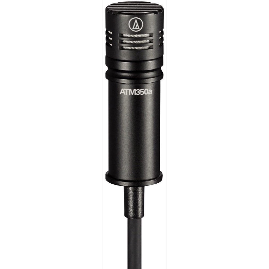 Audio-Technica ATM350UcW Cardioid Condenser Clip-on Instrument Microphone with Universal Mounting System for UniPak