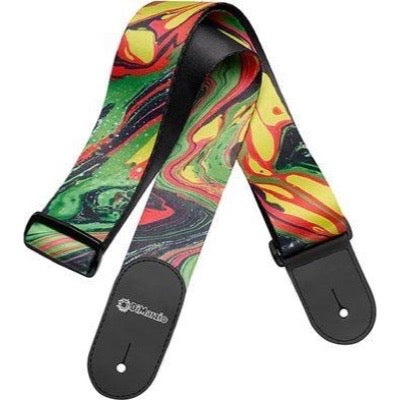 DiMarzio Steve Vai Universe Guitar Strap with Leather Ends, Green