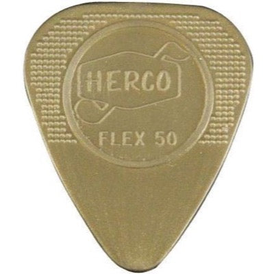 Dunlop Herco Flex Guitar Picks, Gold, HE210P, 12-Pack, .50mm